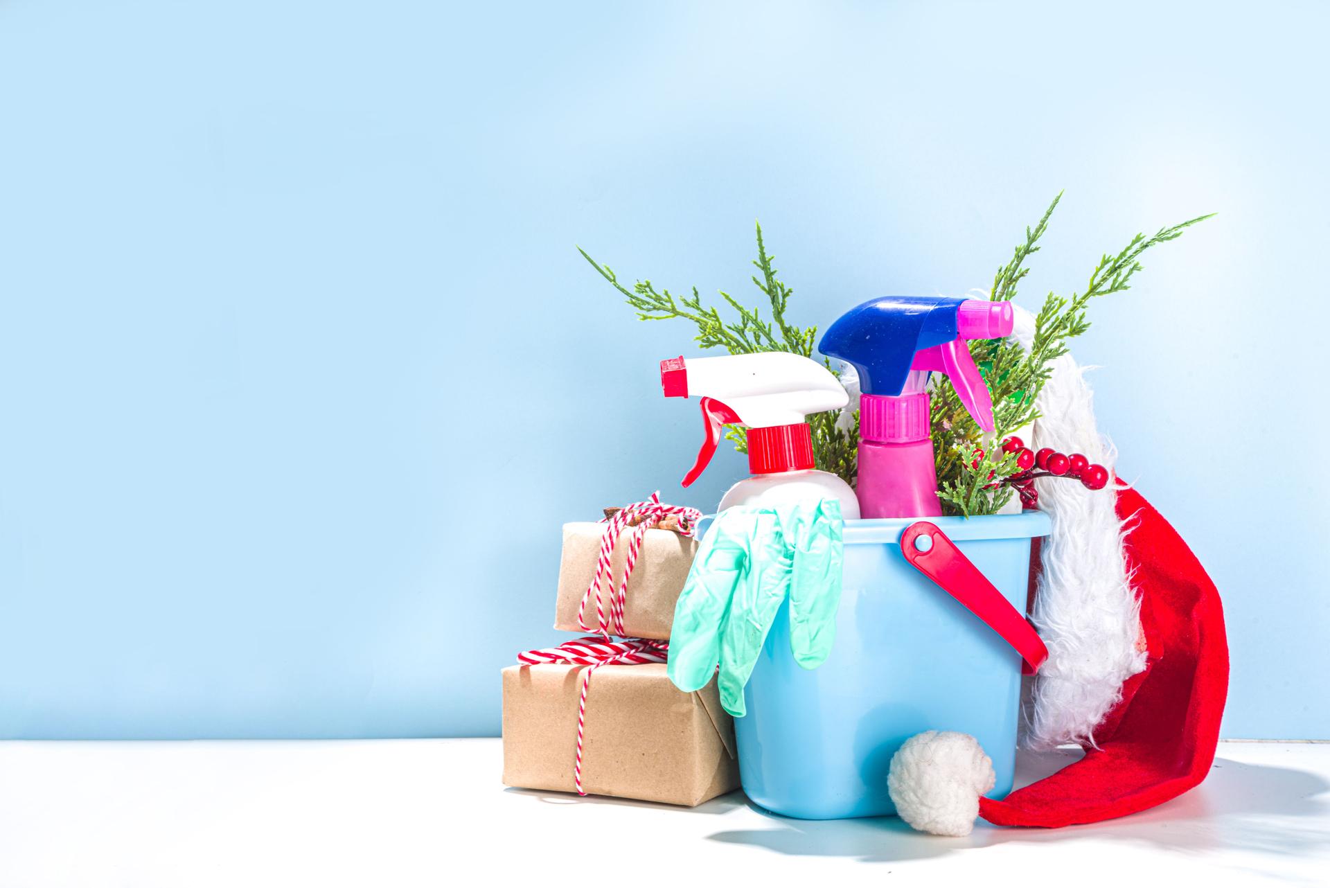 Christmas cleaning background